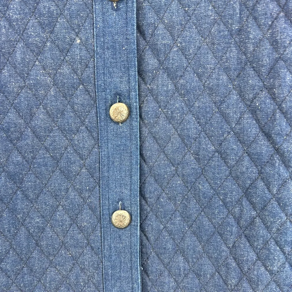 Hairston Roberson Ropa 8 quilted cotton structured denim waist jacket western Blue - Image 4