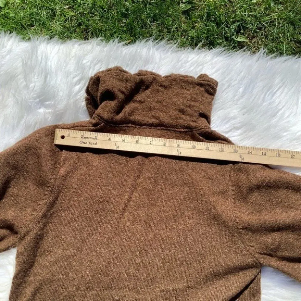 Mac & Lac Brown Big Button Sweater Pocket Size M Retro Medium Unique Winter Fall - Image 7