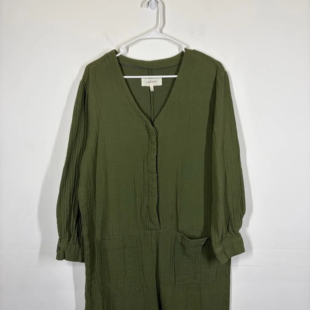 The Great Union Coverall Jumpsuit Size 2 or US Medium Green - Image 5