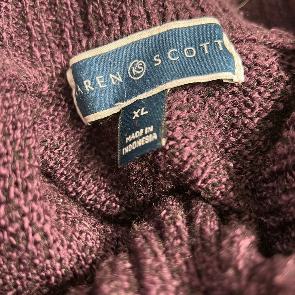 Karen Scott‎ Cozy Purple Women's Sweater XL - Image 6