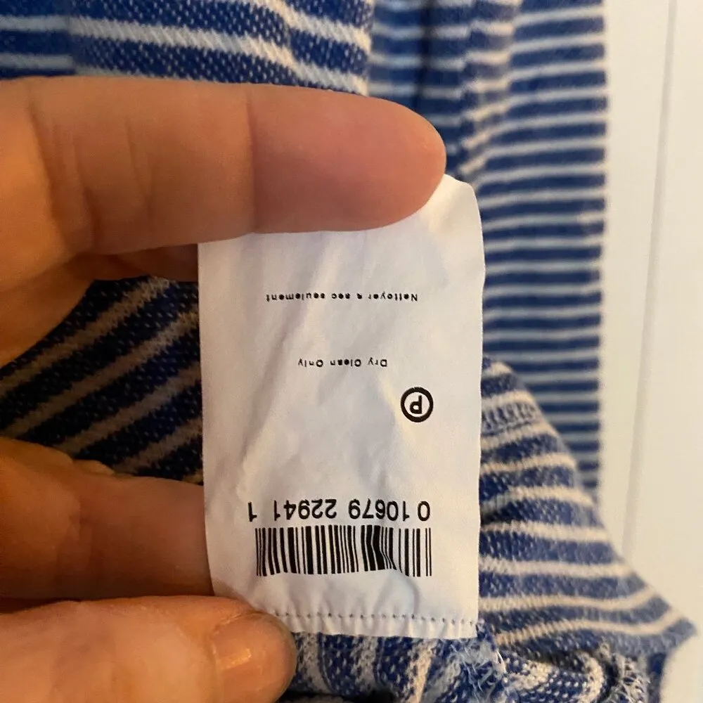 A Pea in the Pod Blue & White Stripe Maternity Top - Image 2