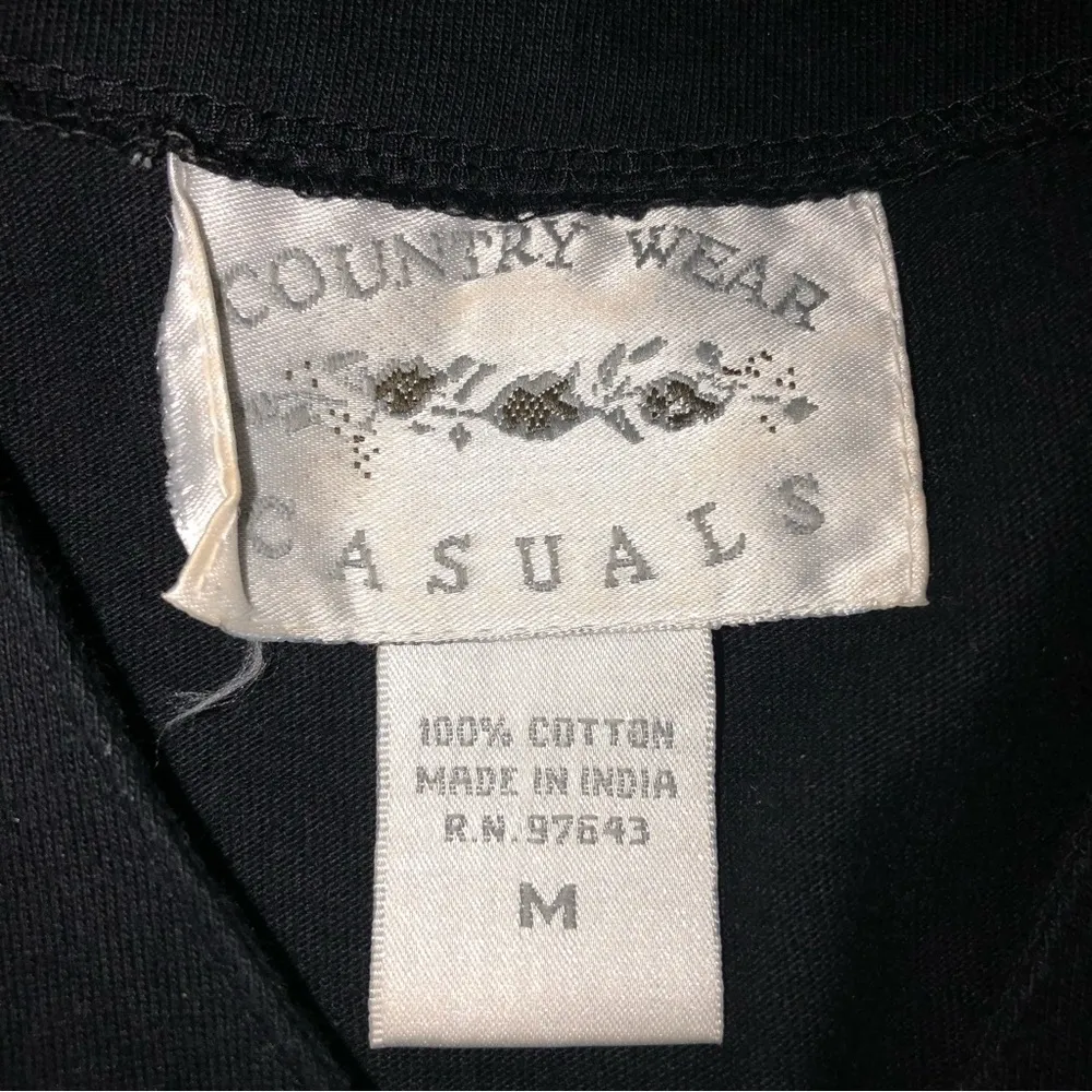 Dress Size Medium Country Wear Casuals Maxi Black Embroidered Beaded Beach Theme - Image 2