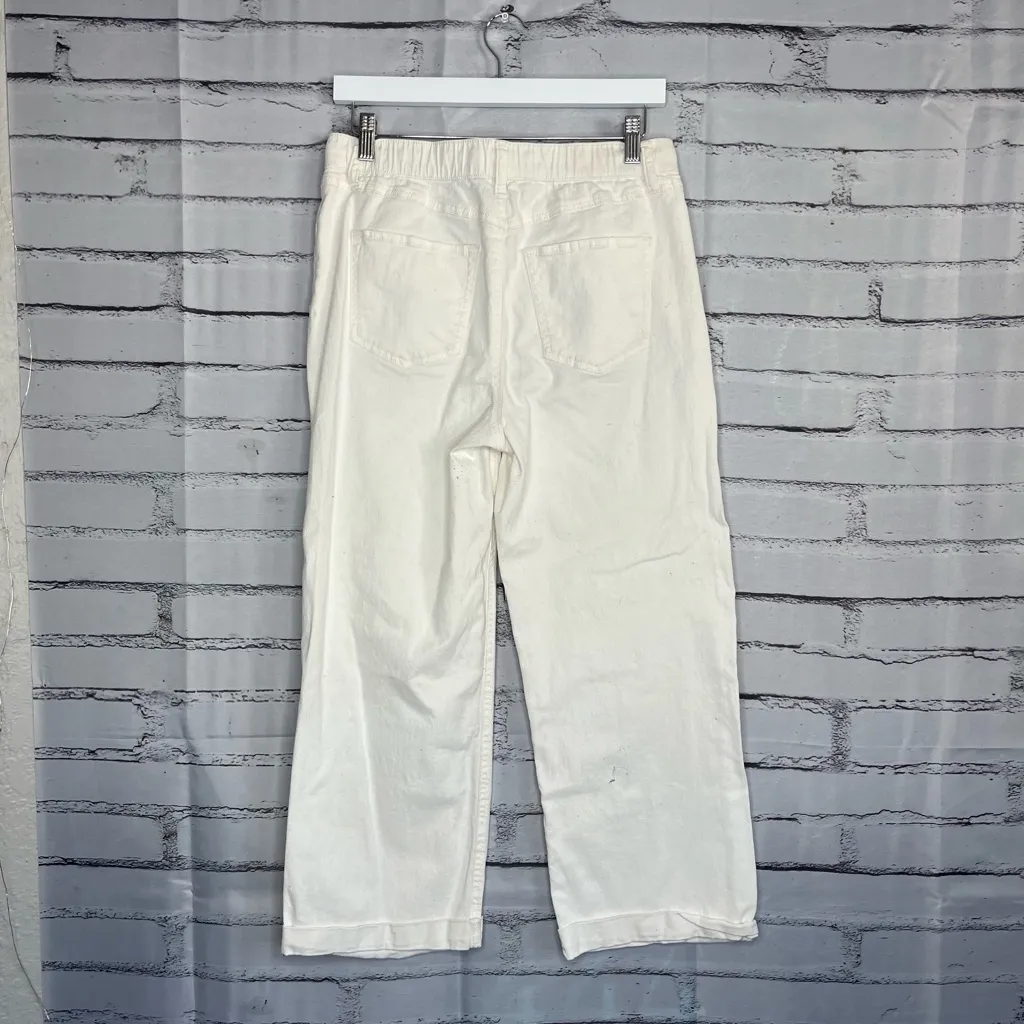 Sincerely Jules Cream Drawstring Linen Pants M Surf Coastal Athleisure Casual White Size M - Image 10