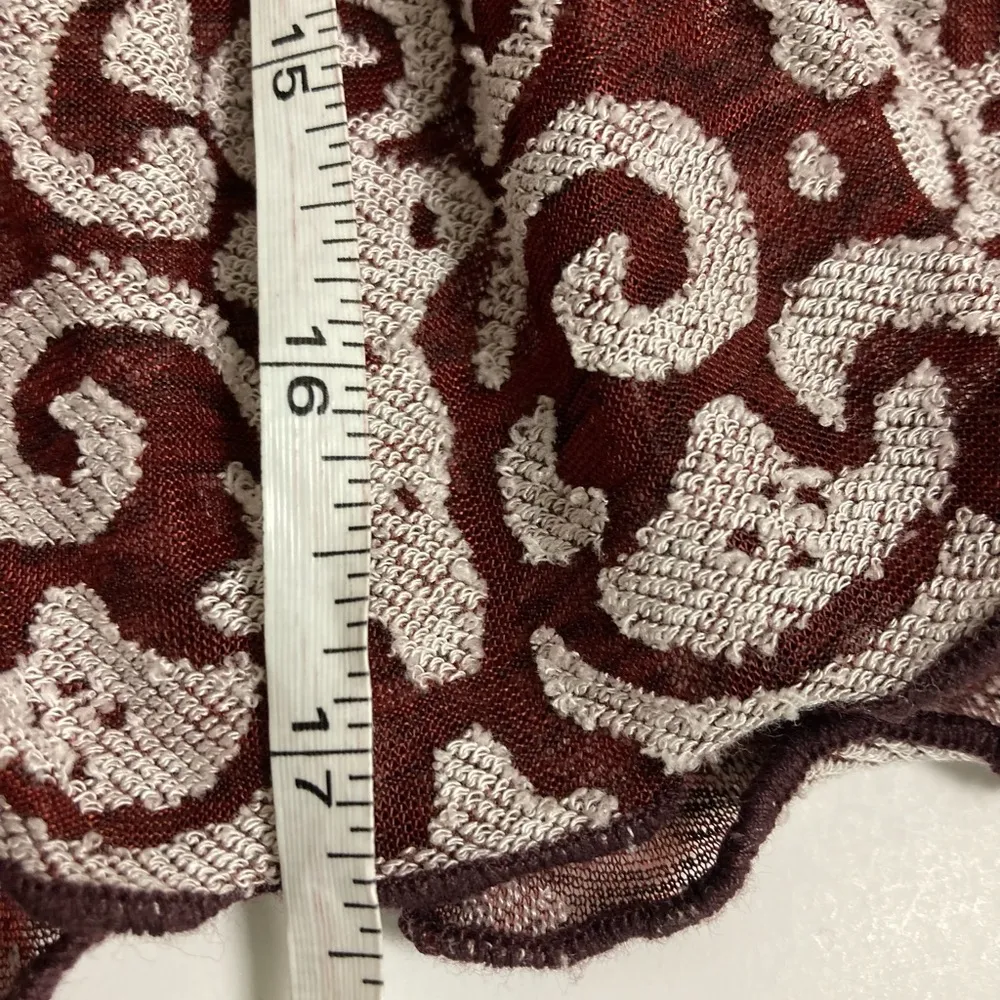 NWT Anthropologie (Burgundy & white/bone) Floral design/print - Image 7