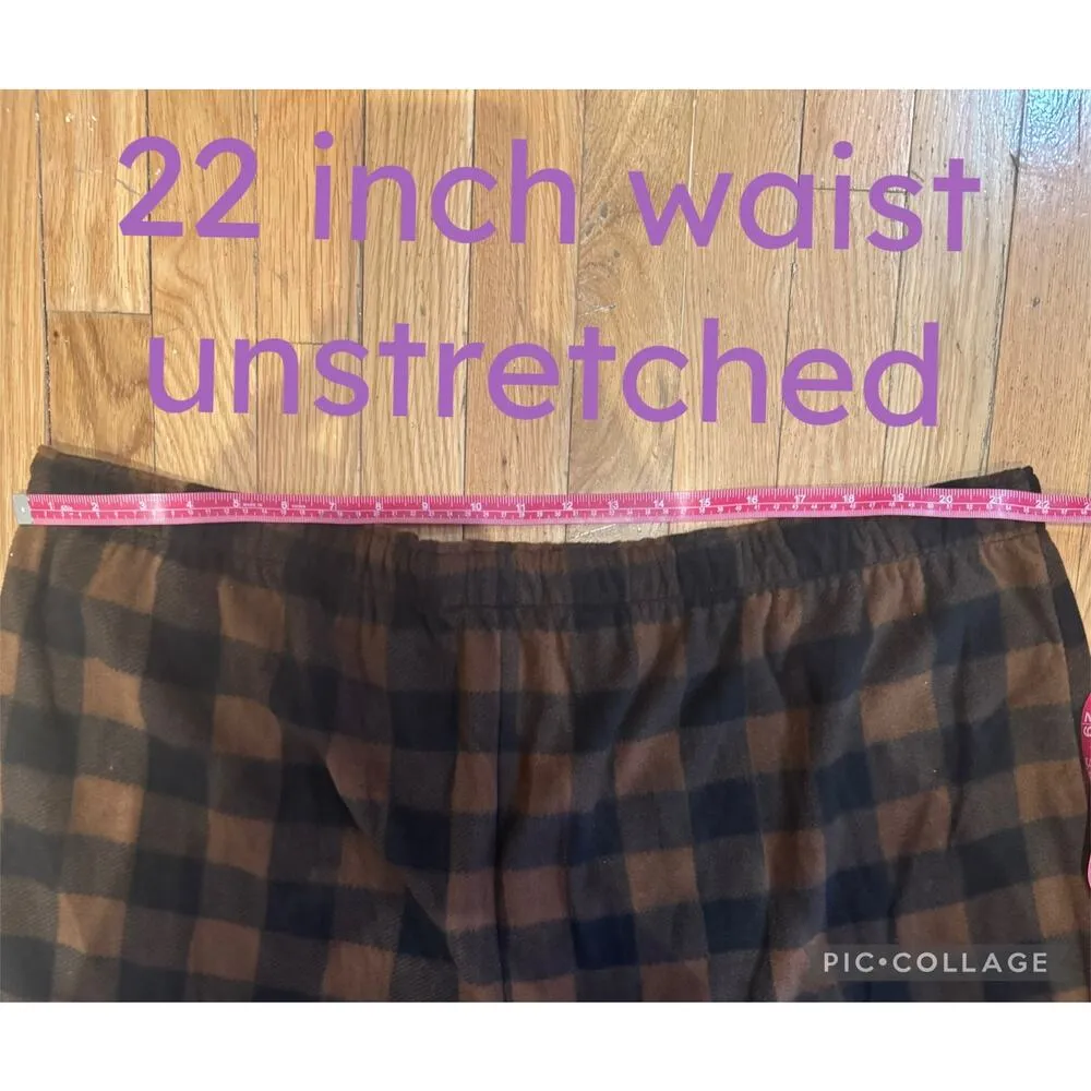 Skims Size 4X Plaid Sleep Pants Jasper Buffalo Check Holiday Brown PJs NWOT - Image 5