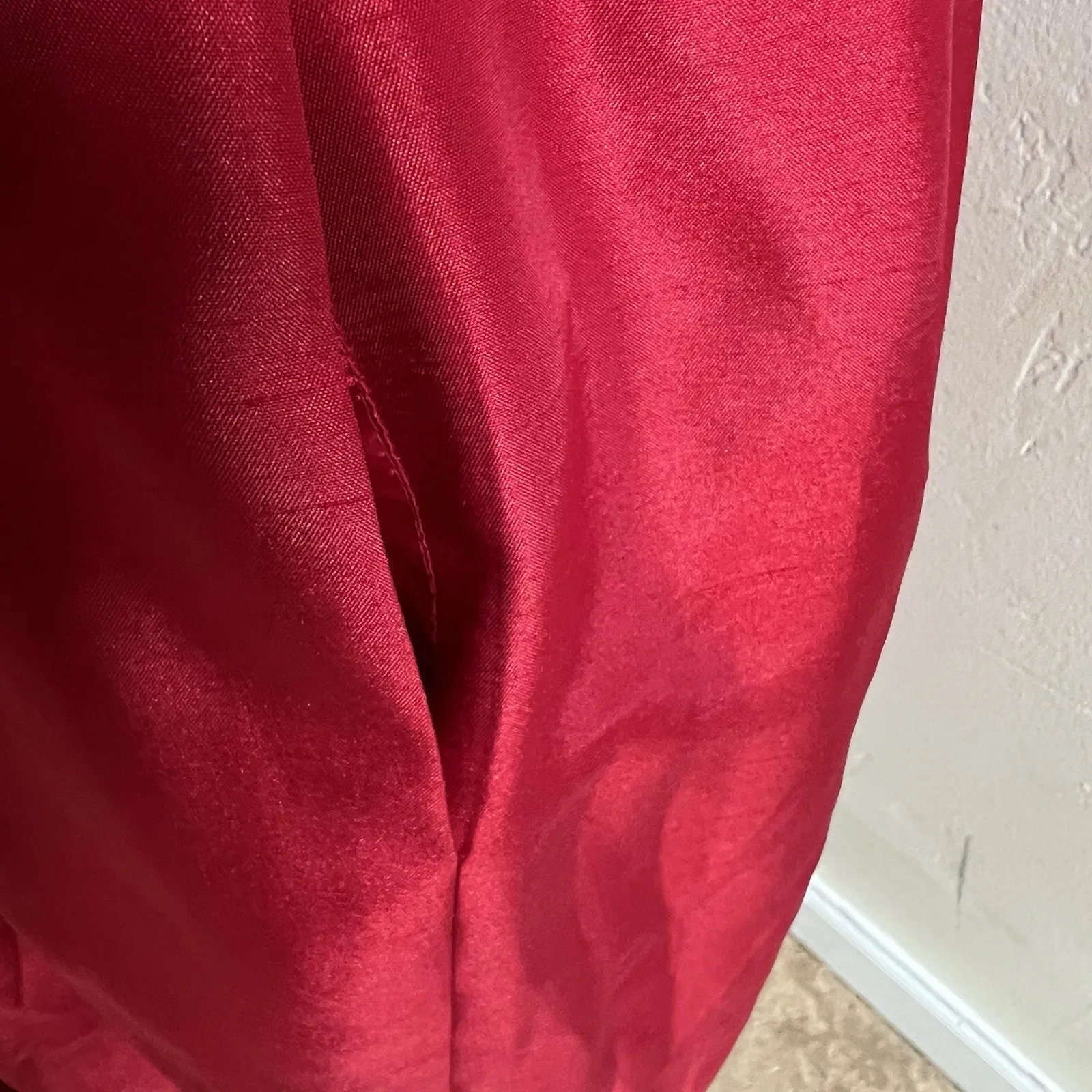 Alfani Retro Style Women’s Cocktail Party Dress Size 10 Shimmer Red Tie Waist - Image 14