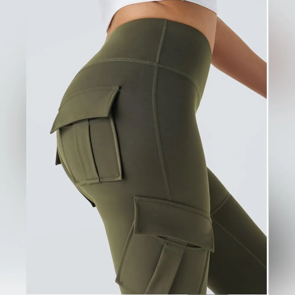NWT Halara High Waisted Cargo Pocket Skinny Yoga Leggings Size XS - Image 5