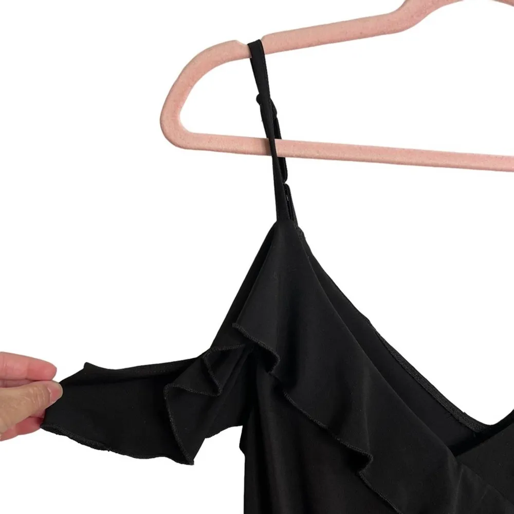 Bardot  Revolve Ruffle Black Bodysuit - Image 5