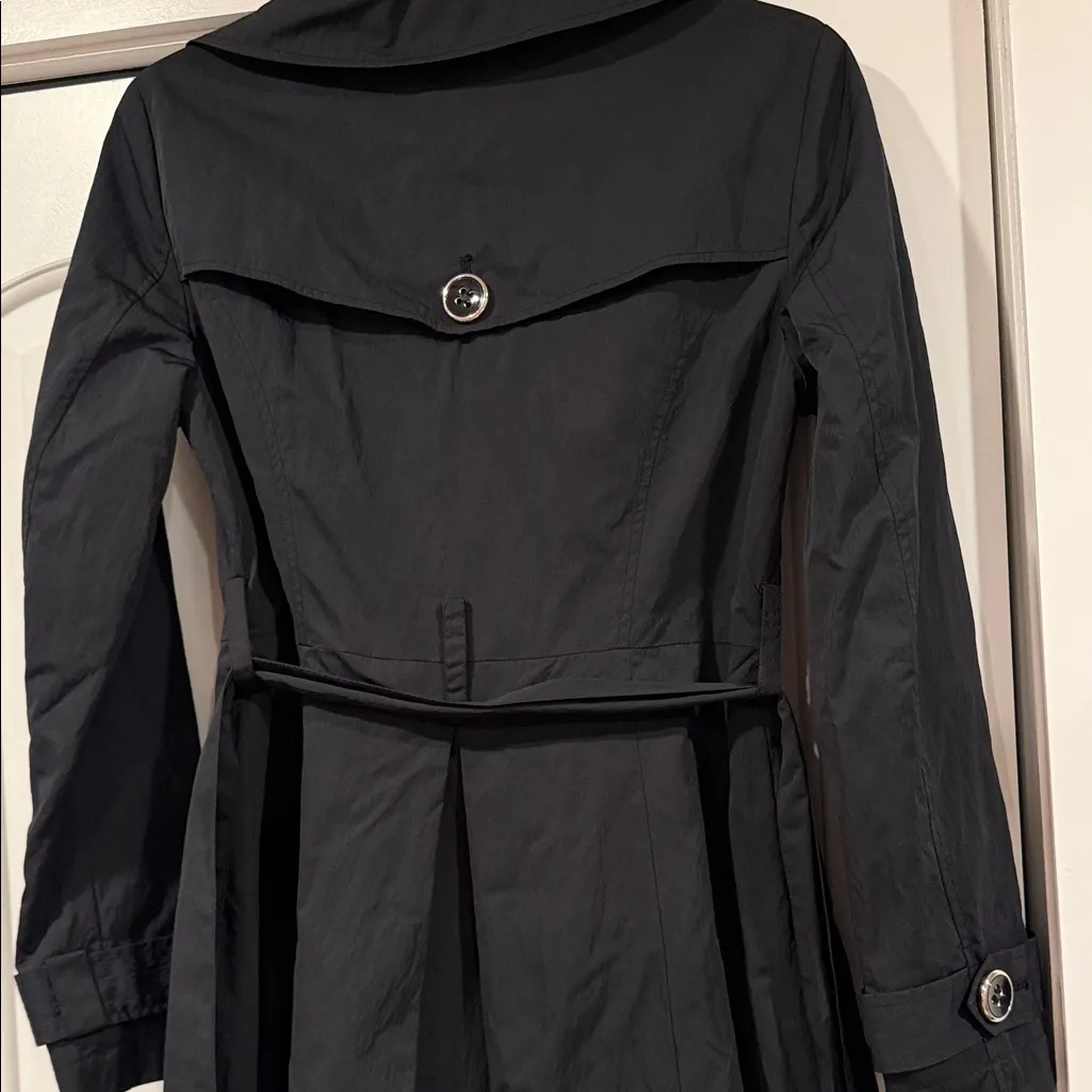White House Black Market Elegant Black Trench Coat 2 - Image 8