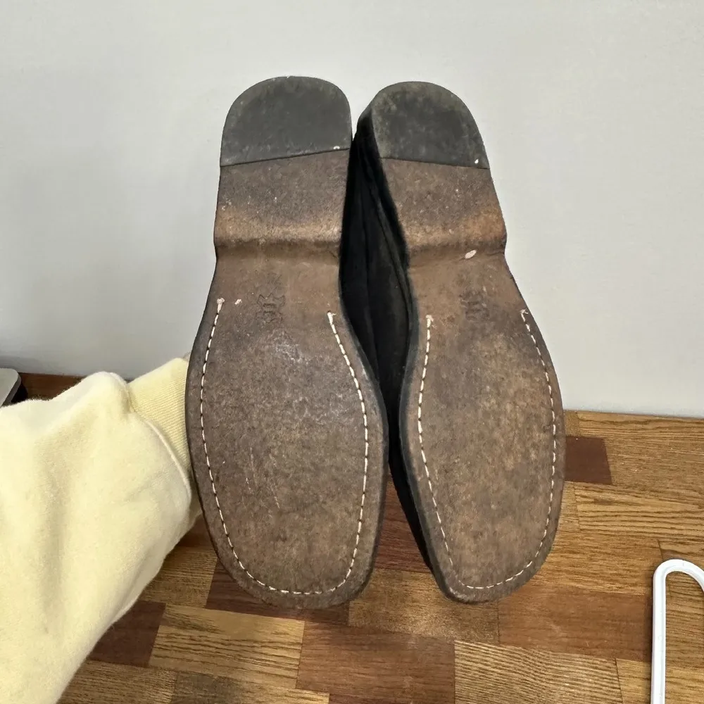 RM Williams Womens Loafers 7.5 Black Leather Suede Penny Shoe Slip On Designer‎ - Image 10