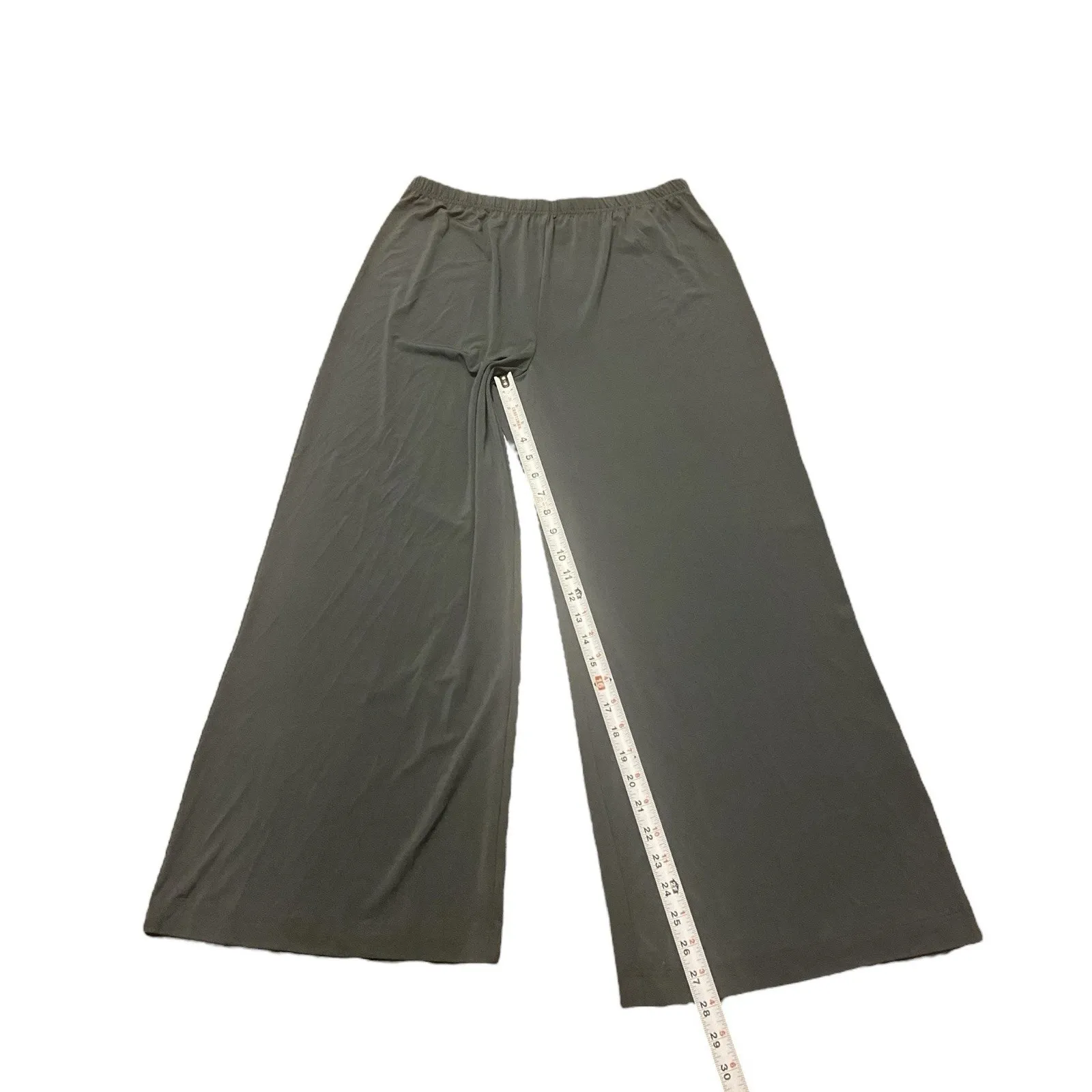 Bob Mackie Pants Womens Large P Gray Wearable Art Pull On Wide Leg Stretch NWT - Image 5