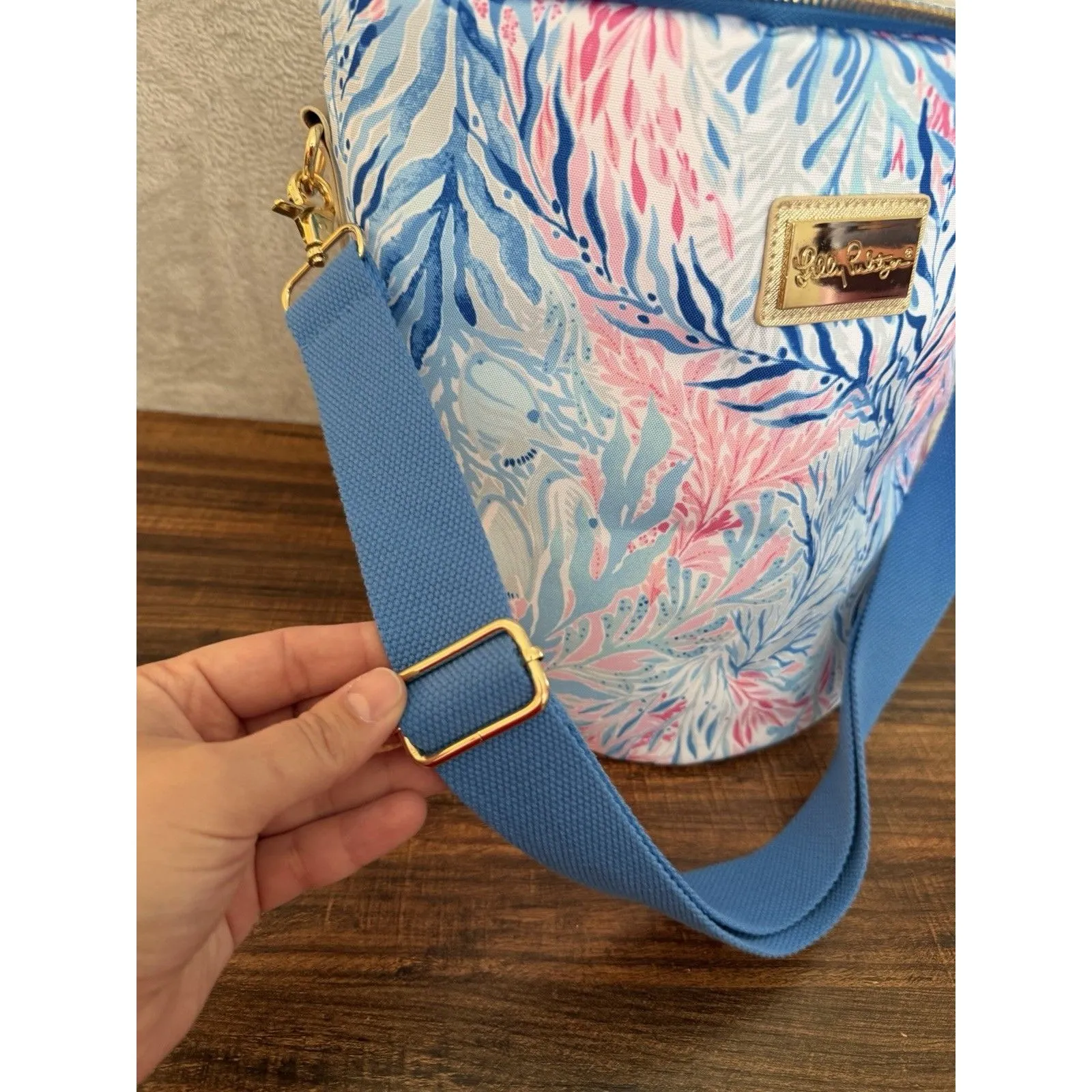 Lilly Pulitzer Insulated Cooler Beach Wine Tote Bag Adjustable Strap/Handle - Image 6