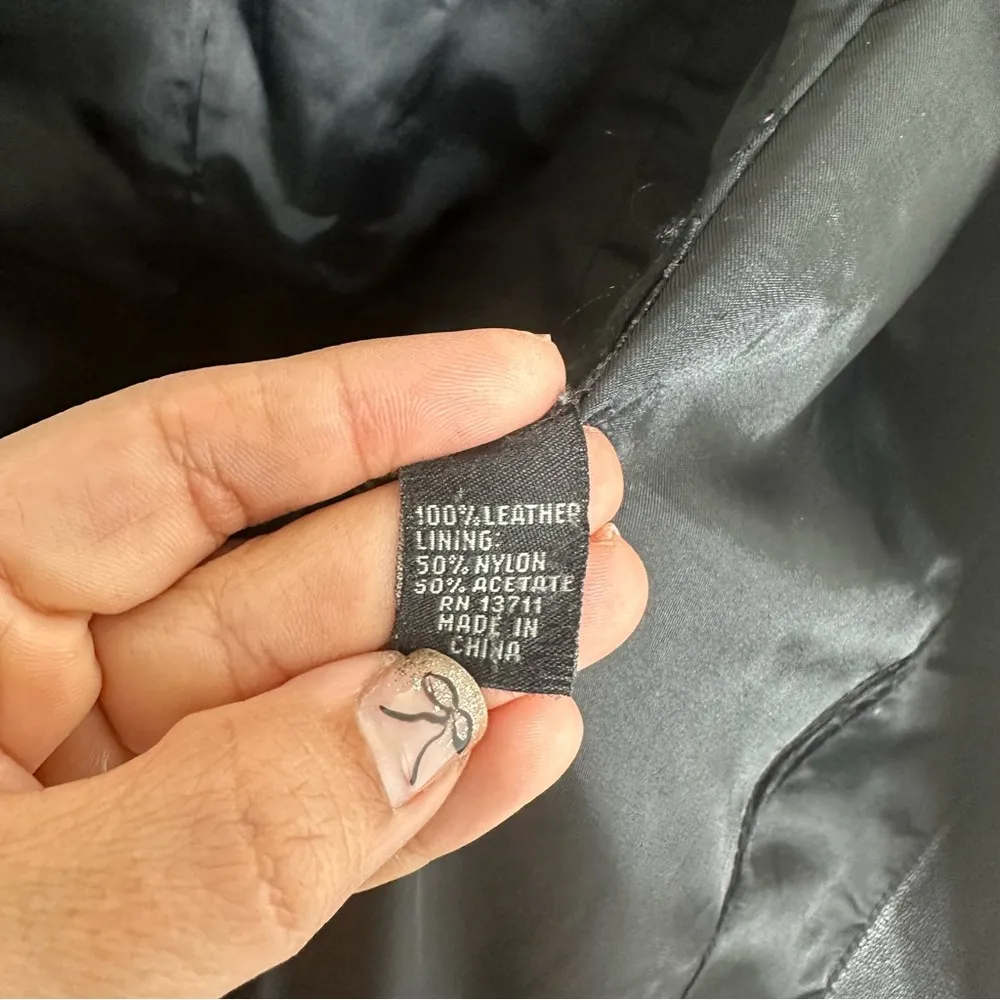 Valerie Stevens Vintage Petite Black Genuine Leather Jacket - Image 7