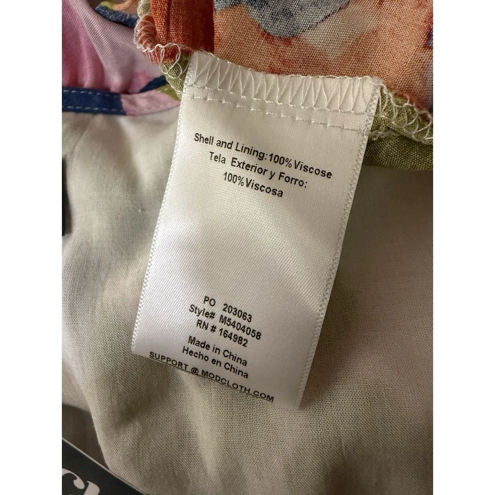 ModCloth Wrap Dress Womens 2X Colorful Abstract Print Midi Ruffle Cap Sleeves - Image 7