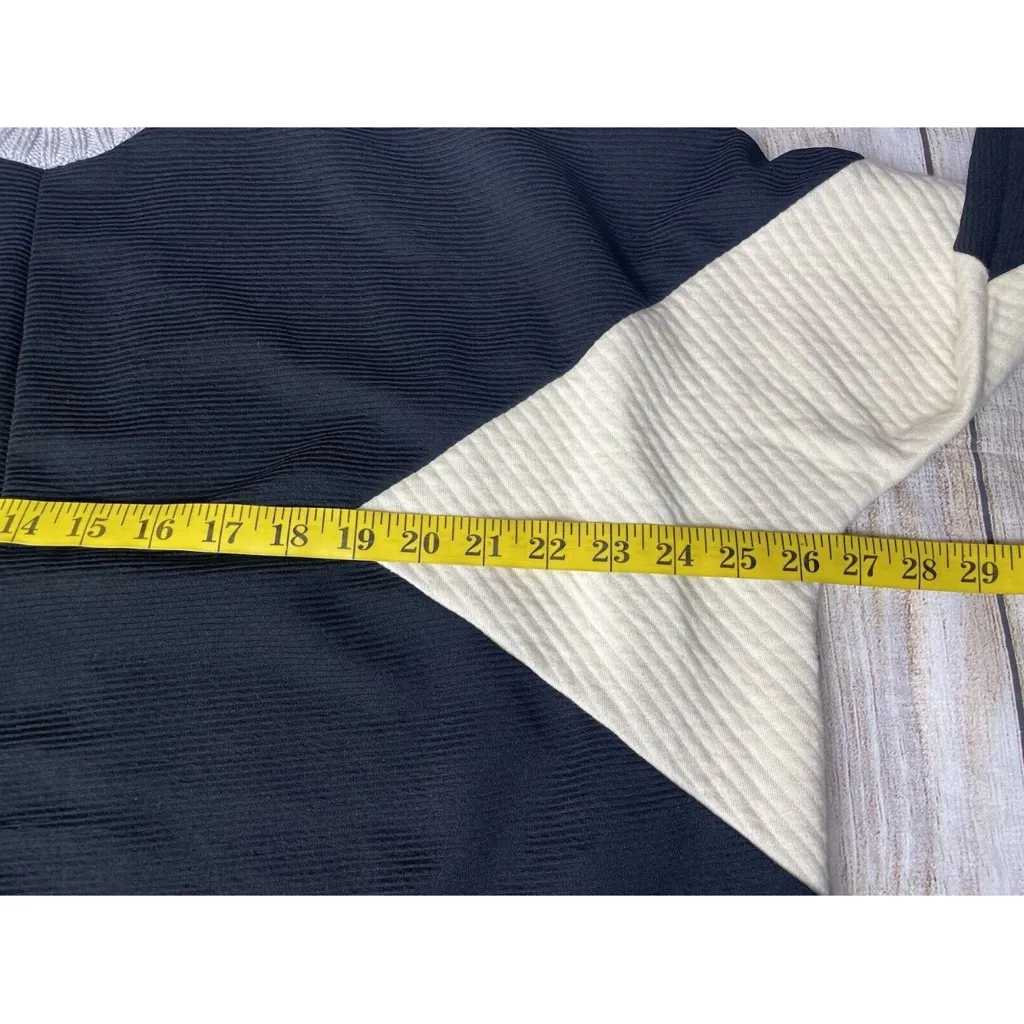 Zara Women’s Sz S Colorblock Knit Turtleneck Drawstring Waist Sweater Top - Image 7