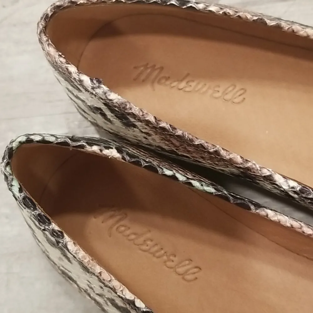 💕MADEWELL💕 Adelle Ballet Flat Snake Embossed Leather 8.5 NWOT - Image 14