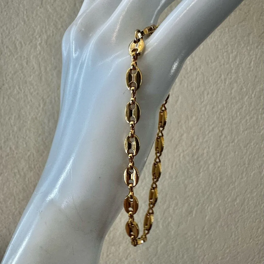 Gold Oval Link Chain Bracelet - Image 6