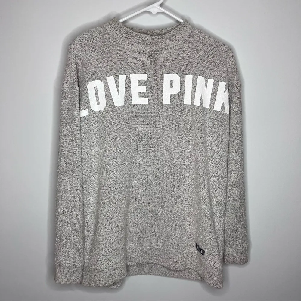 PINK VICTORIA’S SECRET Oversized Textured Oatmeal Beige Sweater XS - Image 10
