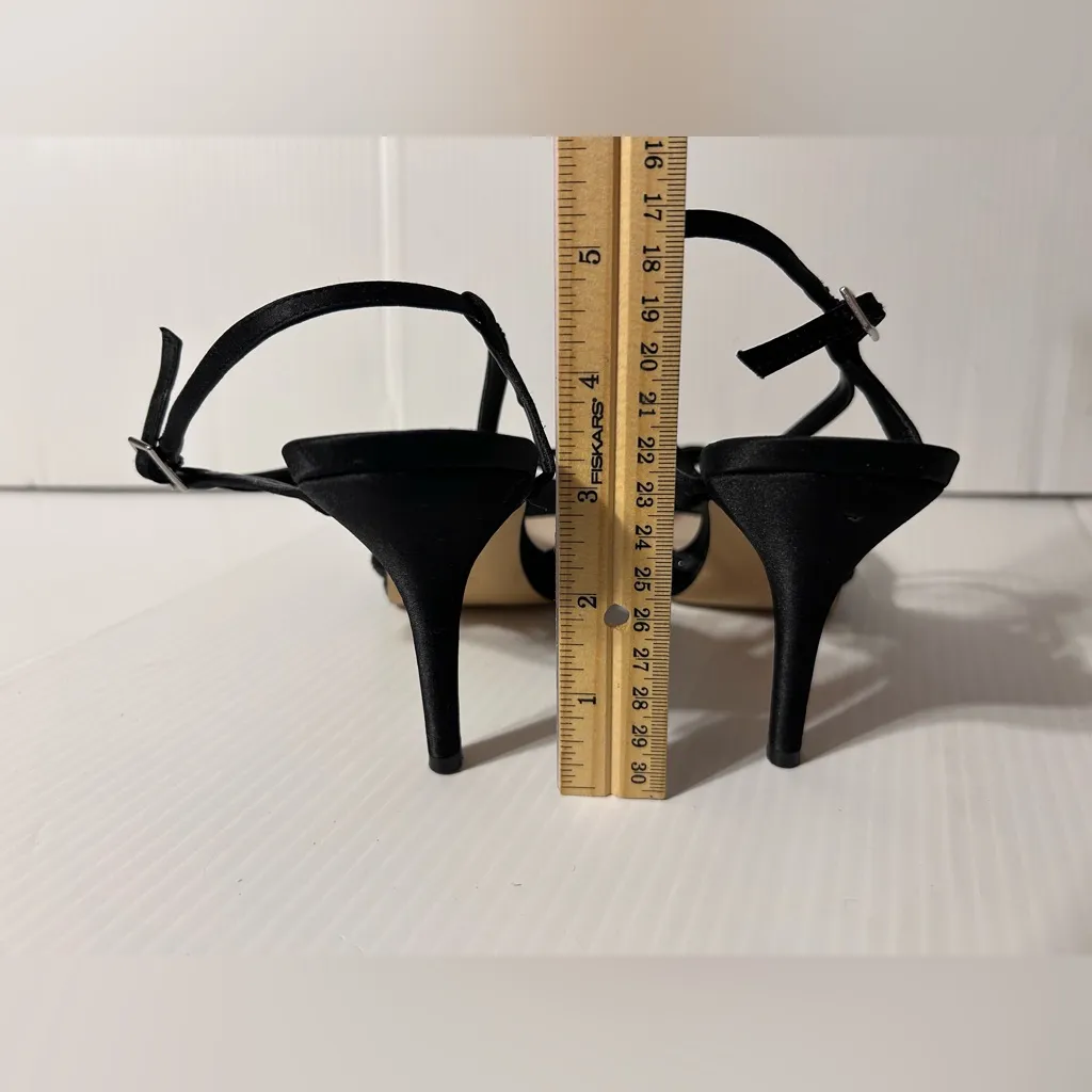 Nina New York black ankle strap heels women size 9.5 M - Image 5