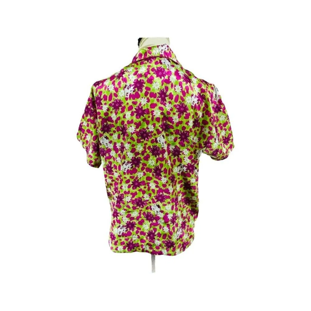 Vintage Fun And Attitude Big Dogs Satin Wild Girl Pajama Set Medium - Image 5