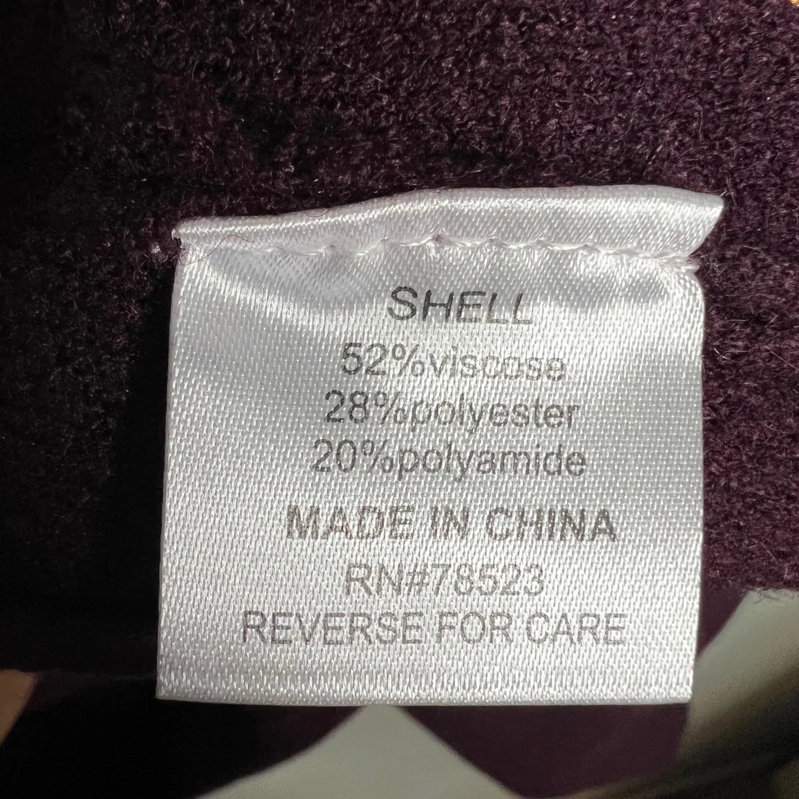 Luii‎ Burgundy Hooded Sleeveless Vest Size M Lace Up Sides Pockets Longline Purple Size M - Image 7