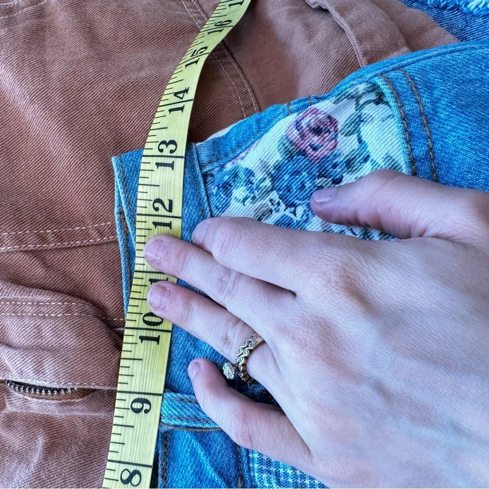 Vintage California Concepts Patchwork High Rise Ruffle Denim Shorts Size undefined - Image 4