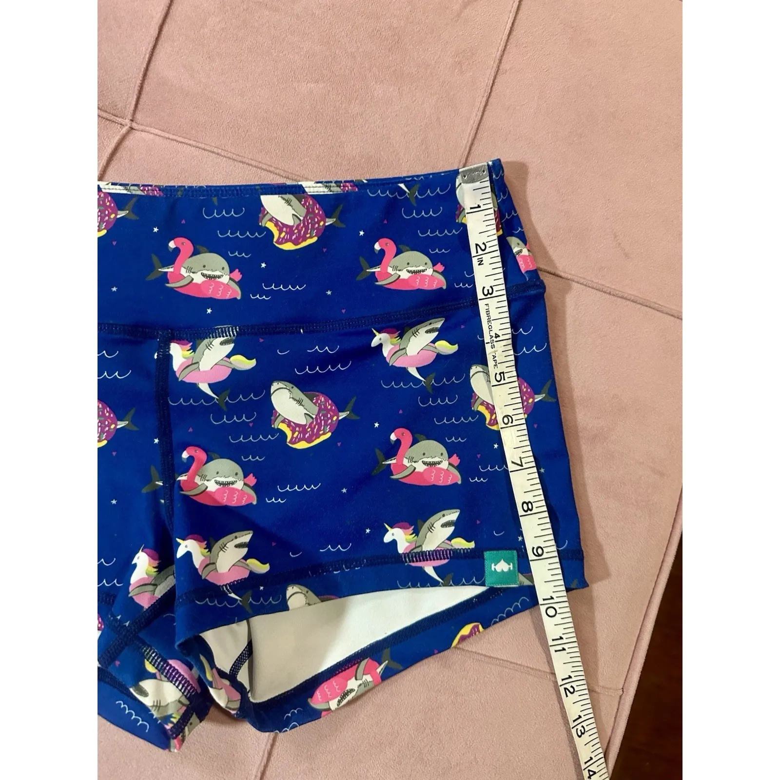 Wodbottom Shark, Donut, Flamingo Shorties, Size Large Blue - Image 6