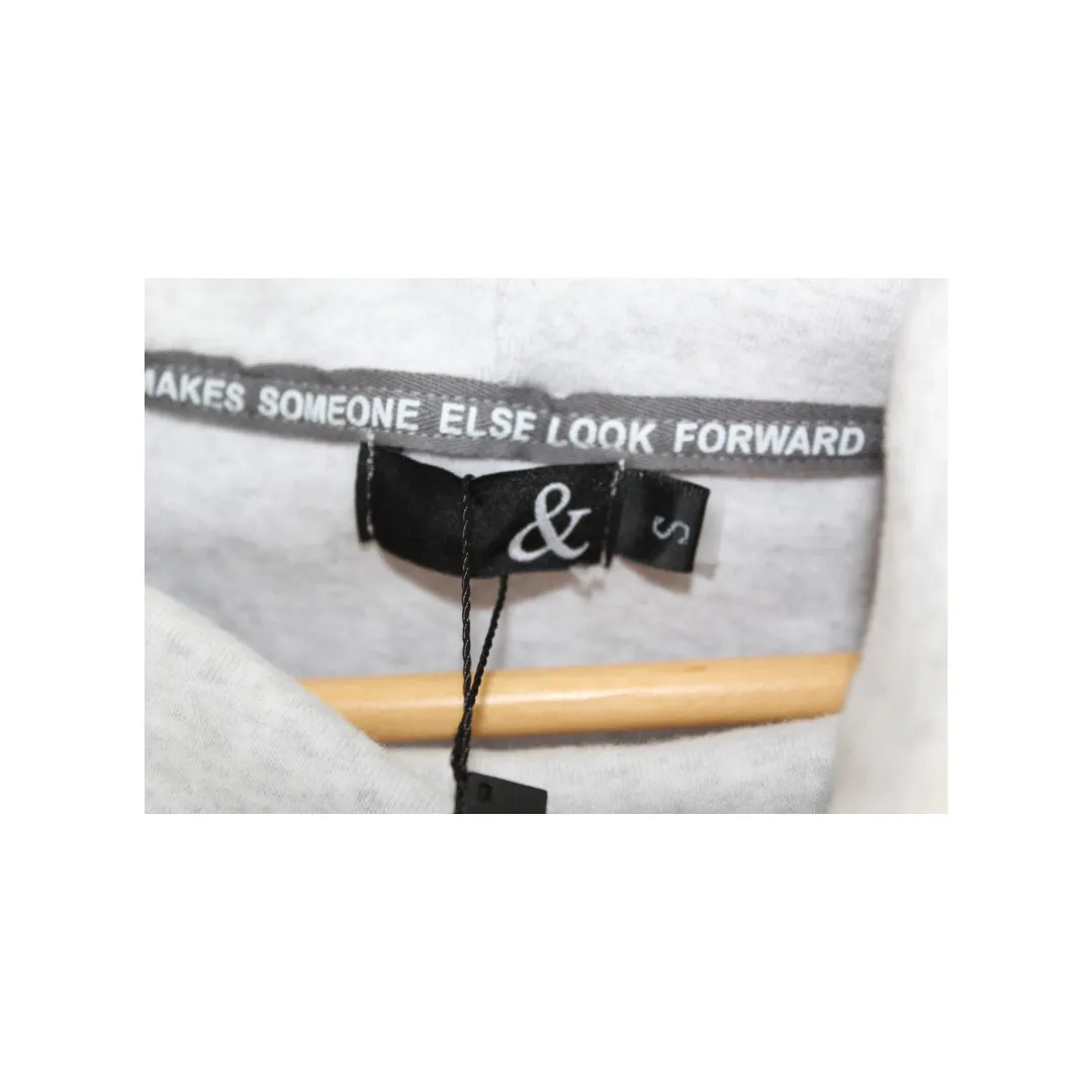 NWT Women's & Ampersand cowl neck Long Sleeve Pullover Sweatshirt Small Gray - Image 5