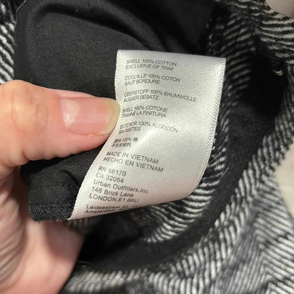 Urban Outfitters Elliott Low Slung Trouser Pants Grey/Black/White Size Medium - Image 7