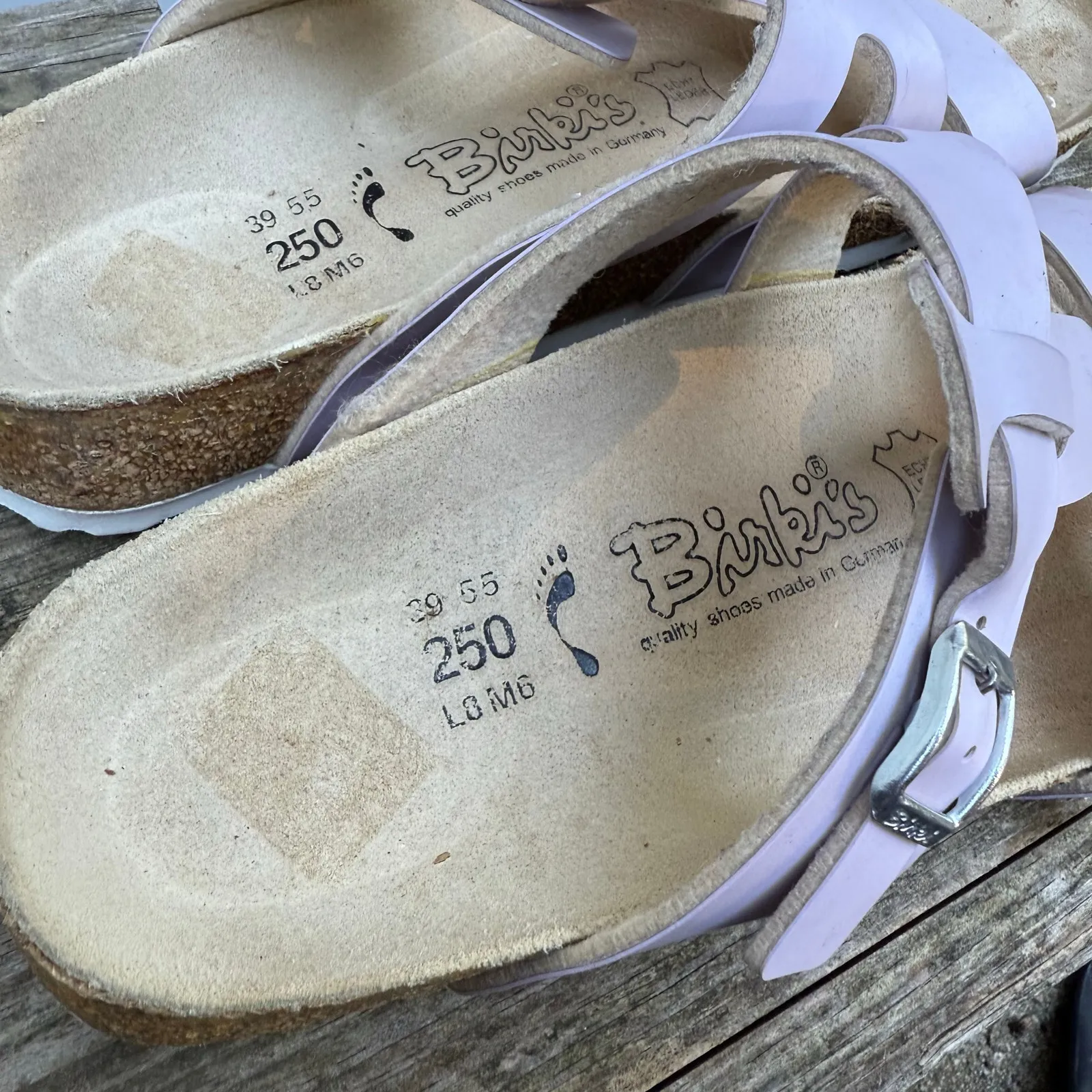 Birkenstock Birki's Nias Pastel Lilac Purple H Slide Strap Sandals 39 L8 M6 - Image 6