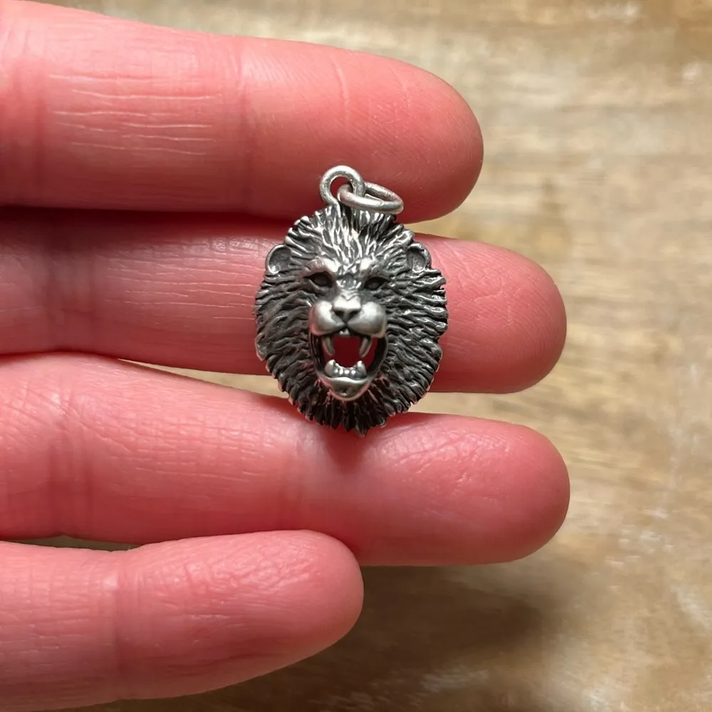 Small 3D Lion 925 Sterling Silver Charm Pendant - Image 11
