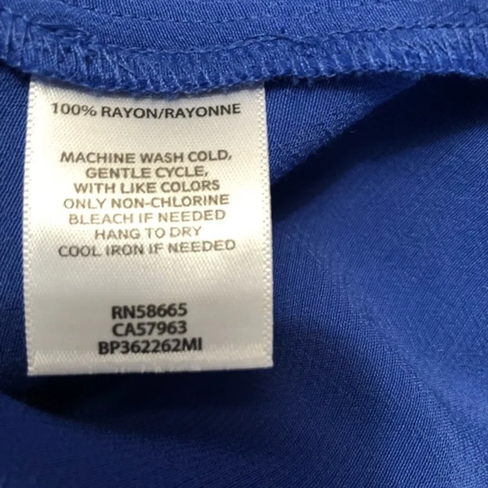 Bp Top Cold Shoulder Crisscross Ruffle Sleeve Royal Blue S Brunch Vacation Party - Image 14