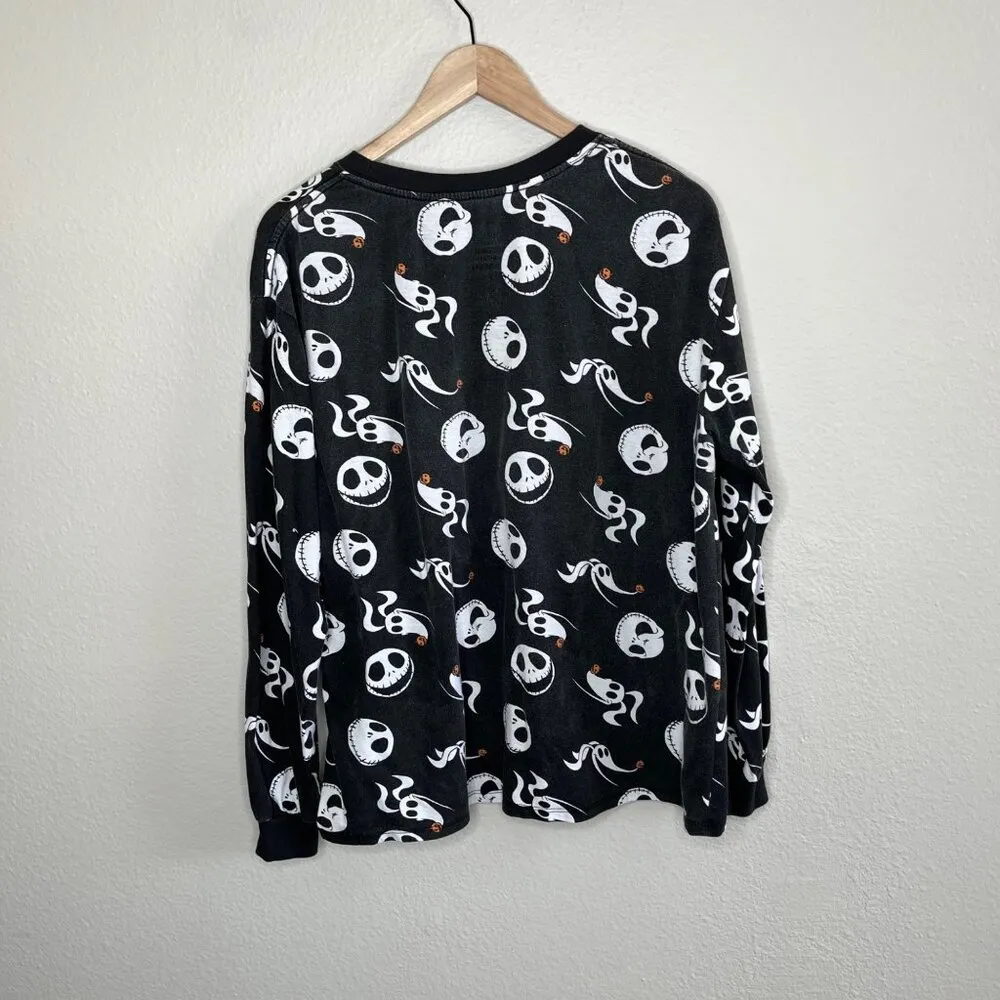 Disney The Nightmare Before Christmas Black Long Sleeve Top 2X Jack Skellington - Image 7