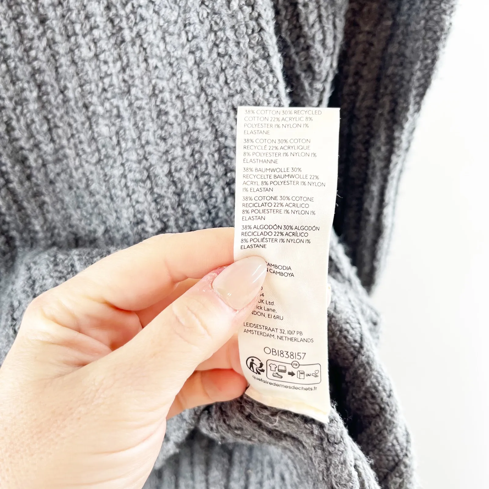 Maeve Anthropologie Dakotah Mock Neck Ribbed Long Sleeve Sweater Gray Large - Image 5