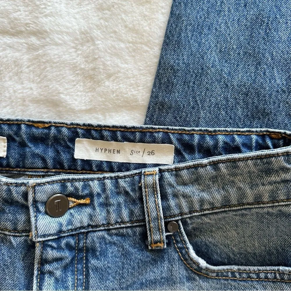 Pilcro and Letterpress Hyphen Fringe Bottom Jeans Women’s Size 26 - Image 3