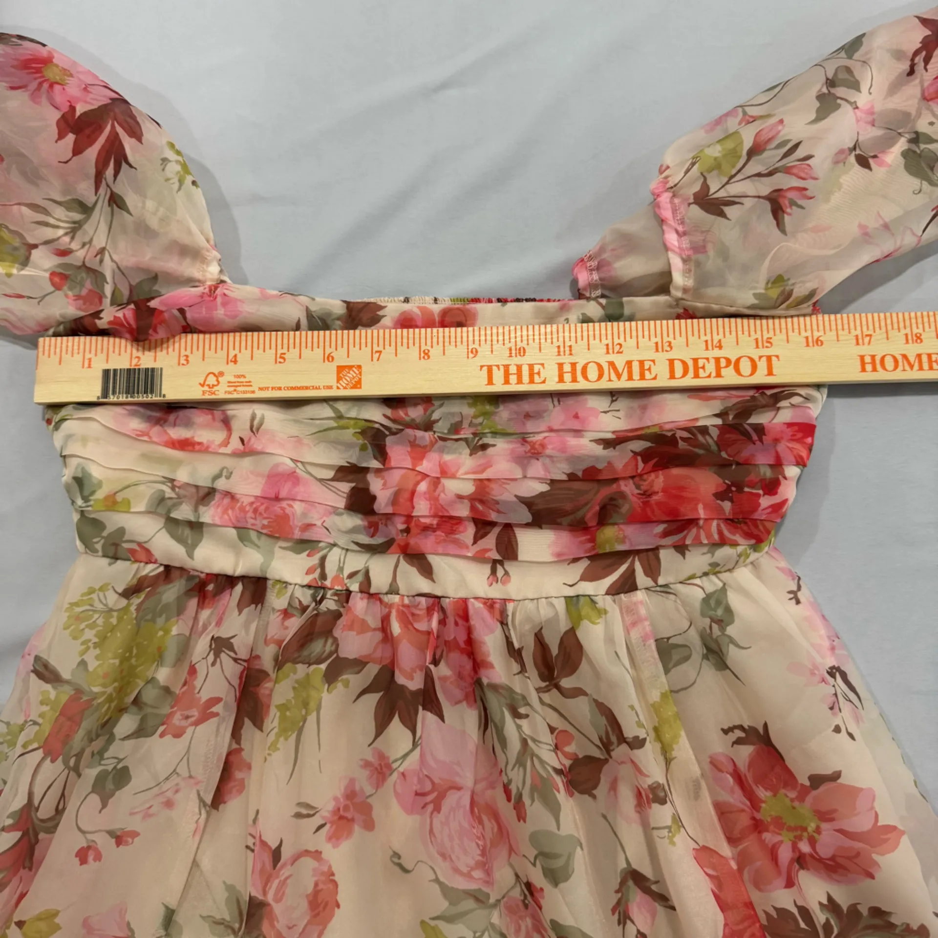 Abercrombie & Fitch Floral Emerson Poplin Sleeve Baby Doll Mini Dress Medium - Image 7