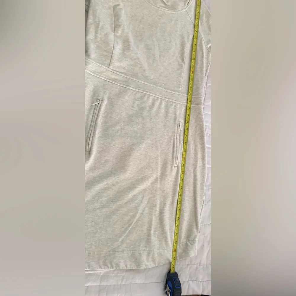 Athleta Oatmeal Heather Power Down Active Yoga Dress Hooded M Tall READ DESCR - Image 6