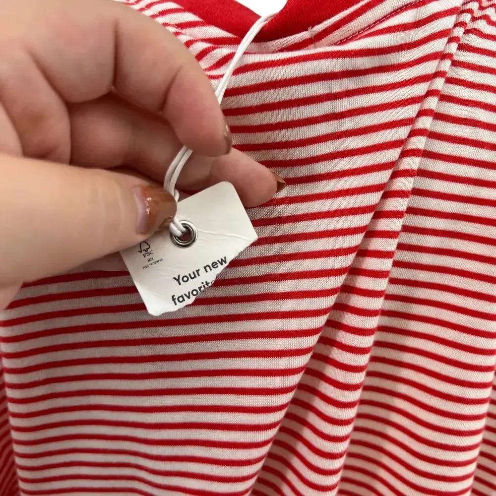 Marine Layer Valerie Longsleeve in Poinciana Red / White‎ Size Large - Image 12