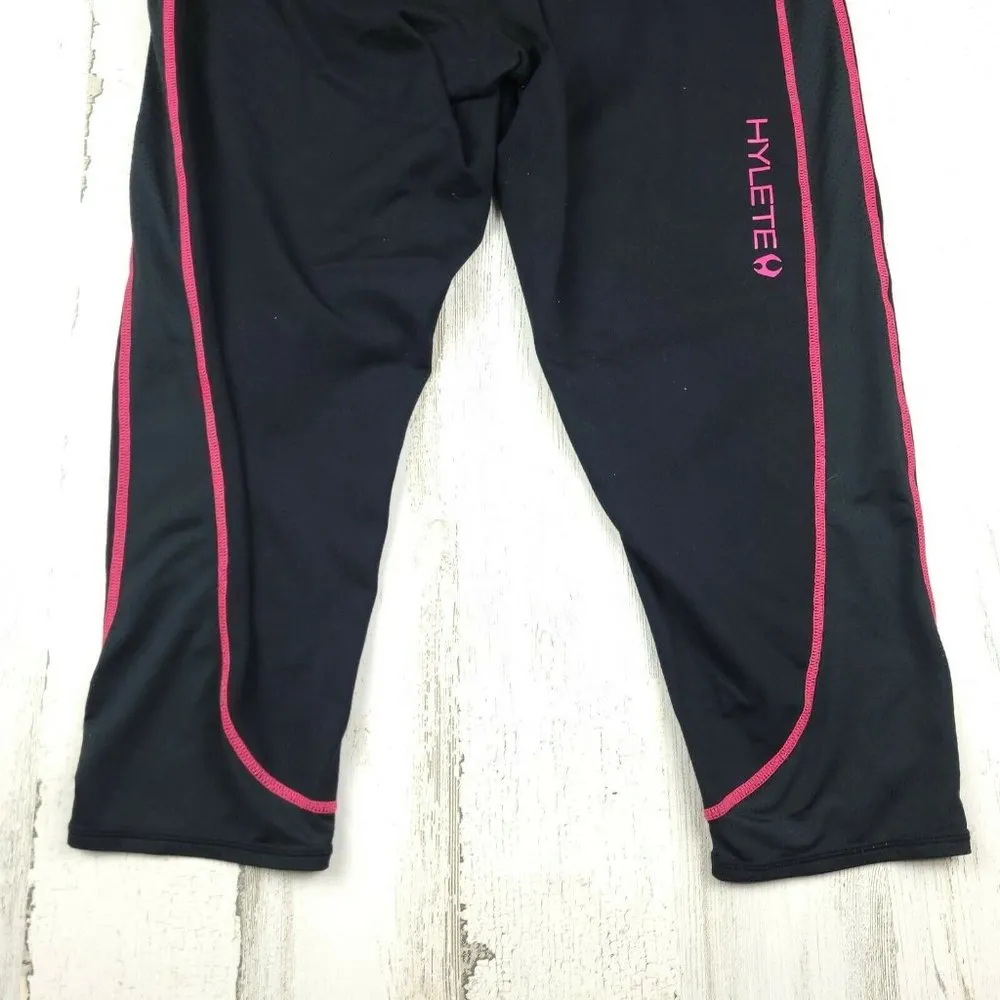 Hylete  Black Womens Cropped Pull on Workout leggings Capri Size Large EUC - Image 8