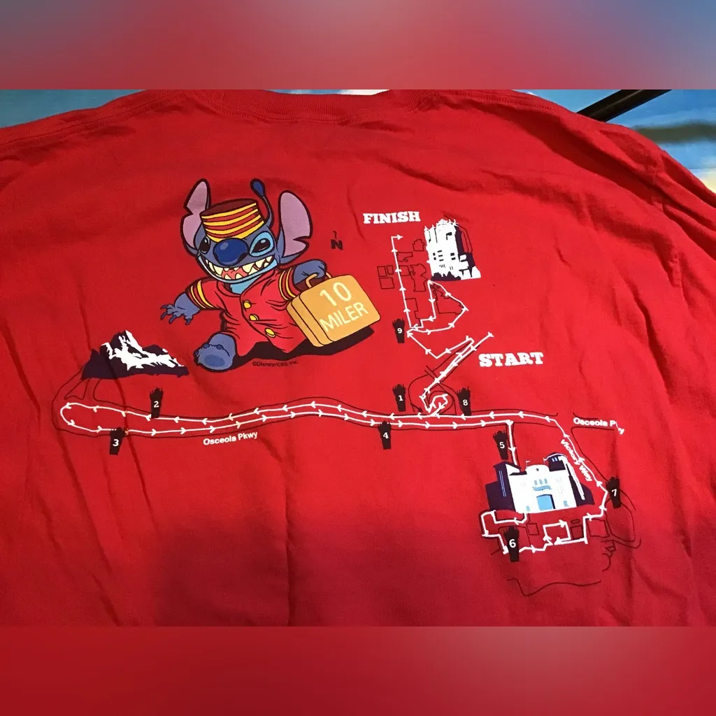 Run disney 10 miler the twilight zone tower of terror shirt LS size Large - Image 6