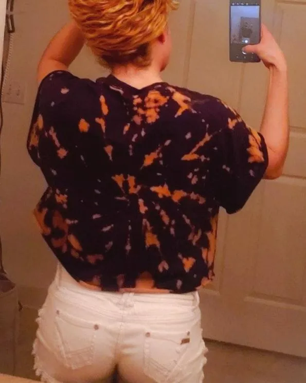 Tie Dye  Ultra Cotton Cropped Shirt Sz XL - Image 3