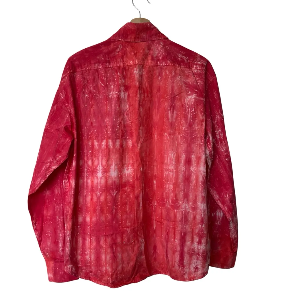 Cotton Citizen Red Tie-Dye button down Shirt XS - Image 2