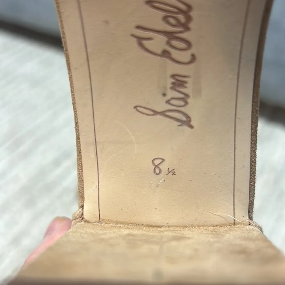 Sam Edelman Odila Nude Suede Block Heels - Image 6