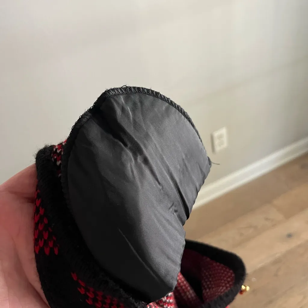 Vintage Liz Baker Red Plaid Button Cardigan Sweater – Shoulder Pads, Pockets, M Size M - Image 8