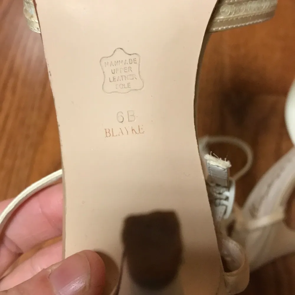 Michaelangelo satin ankle strap bridal sandals - Image 6