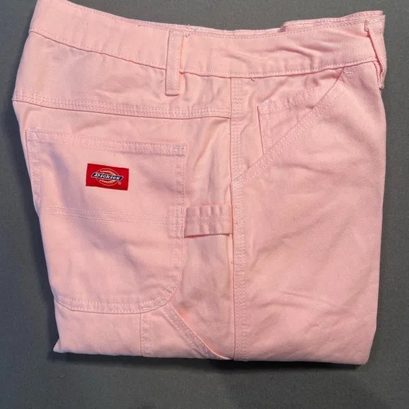 Dickies straight‎ leg jeans, painter pant style. light pink color, size 5/27 - Image 3