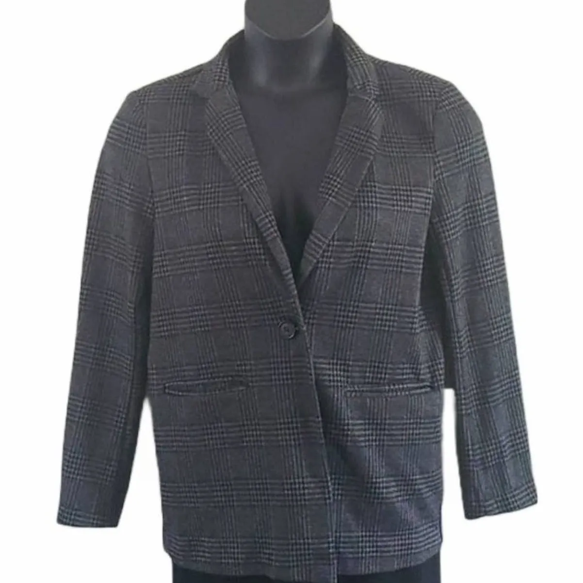 Love Tree Women's Glen Plaid Blazer – Size Medium - Image 2
