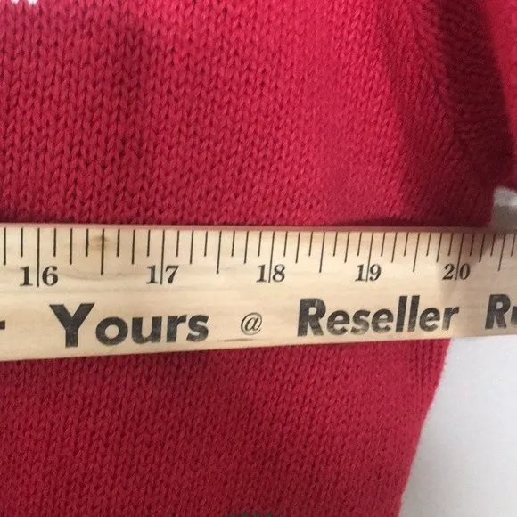 VTG Quaker factory nautical sailboat lighthouse embroidered pullover sweater Red Size M - Image 7