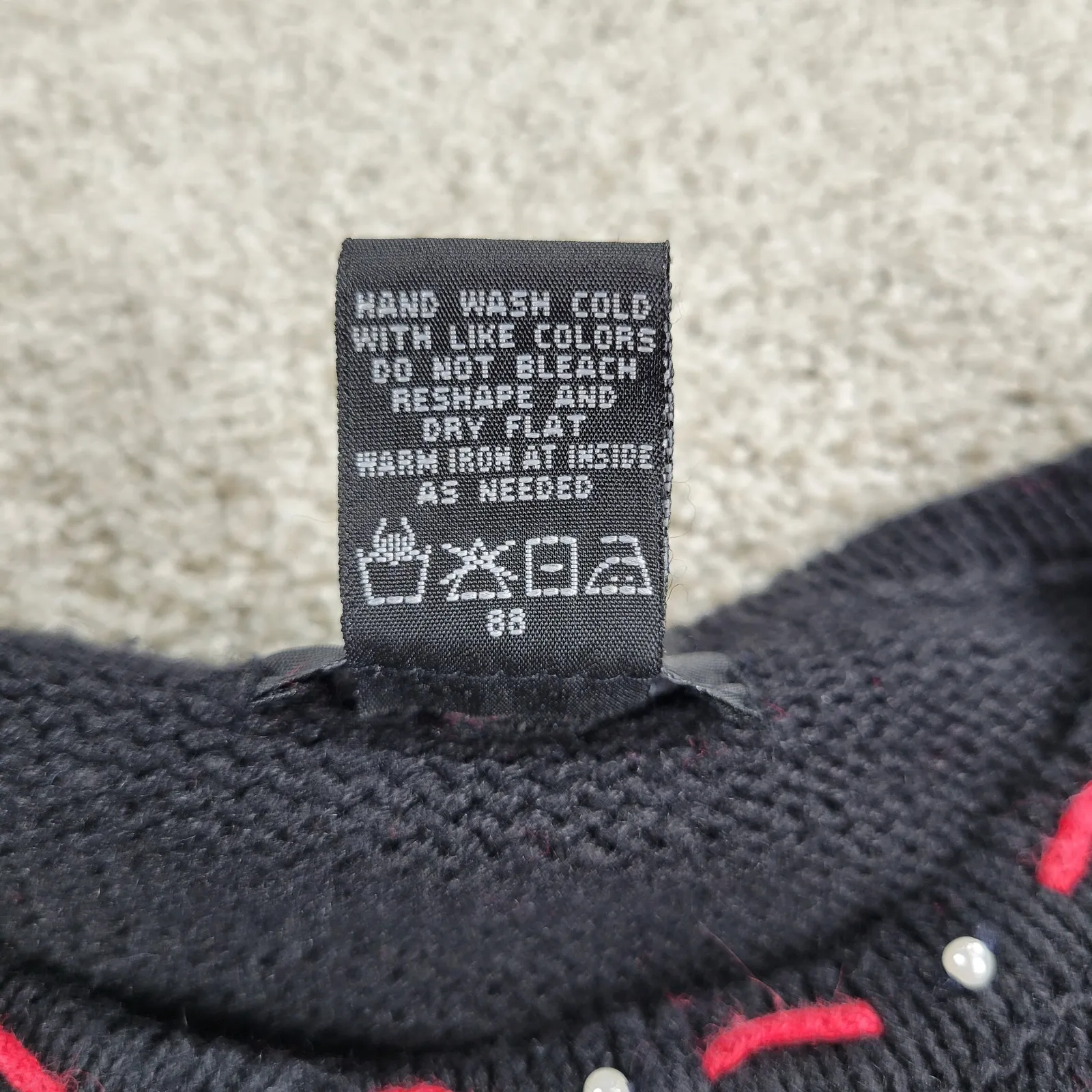 Designers‎ Originals Womens Snowman Sweater M Black Cable Knit Holiday Cardigan Size M - Image 8