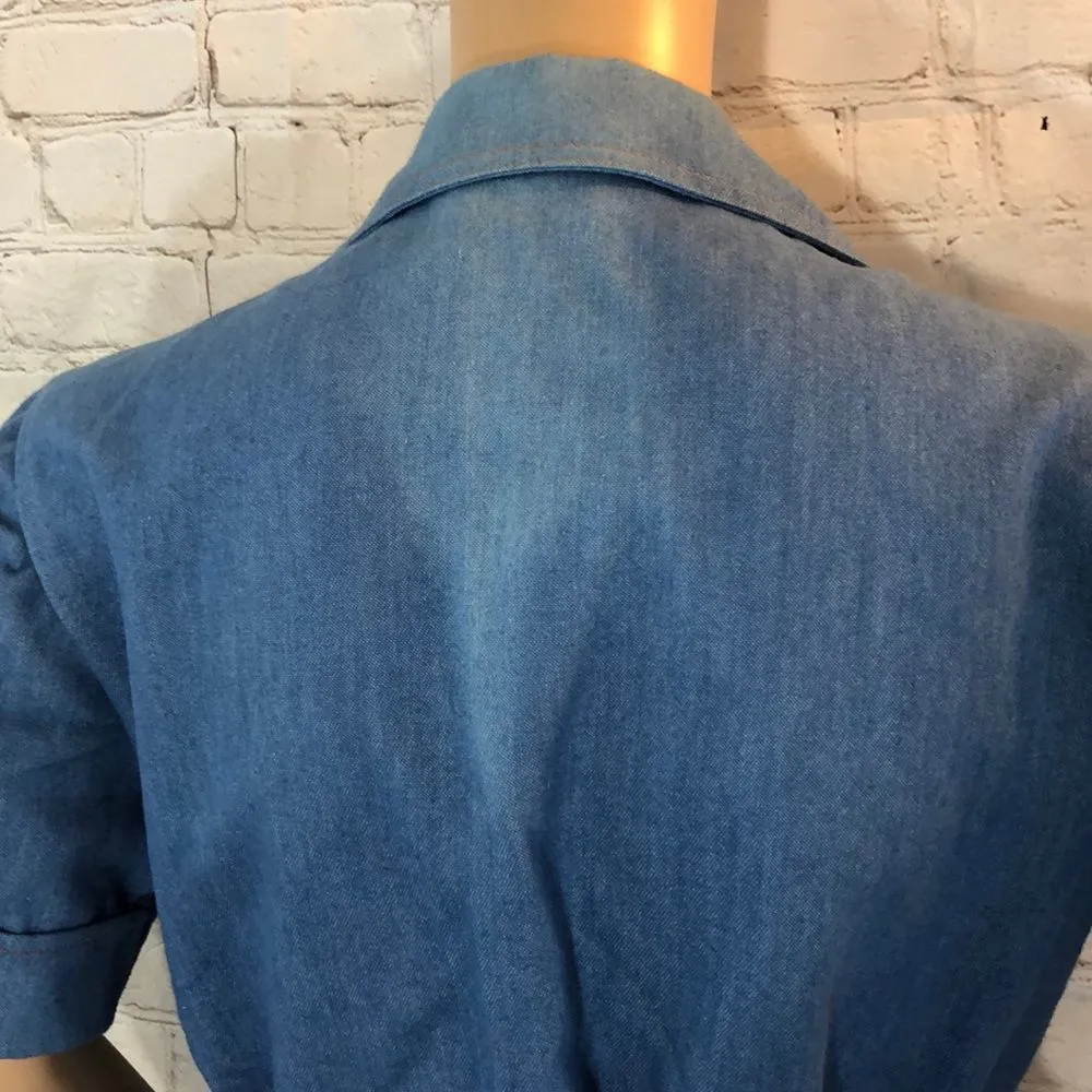 Vintage Sweet Briar Denim Button Down Belted Shirt Size undefined - Image 6